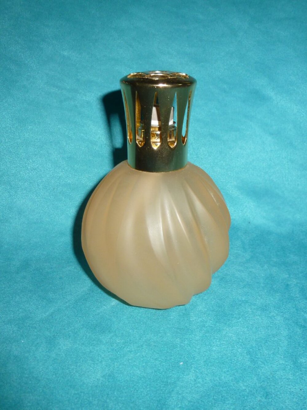 Lampe Berger Frosted Swirl Lamp Fragrance Round oil diffuser Peach Apricot Colo